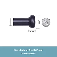 Kenney Weaver Premium Decorative Window Curtain Rod 1 Adjustable