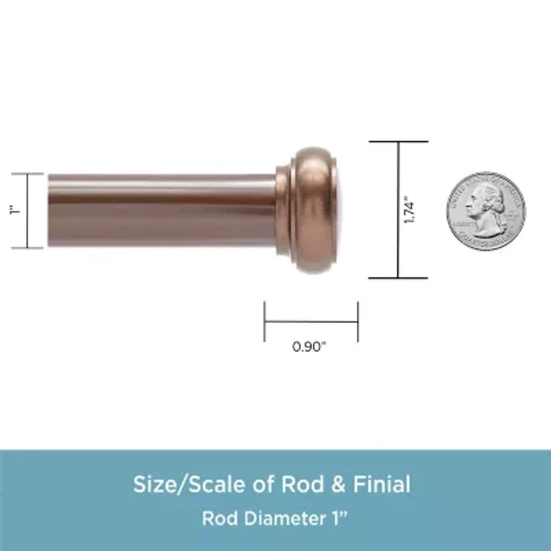 Kenney Weaver Premium Decorative Window Curtain Rod 1 Adjustable