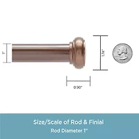 Kenney Weaver Premium Decorative Window Curtain Rod 1 Adjustable