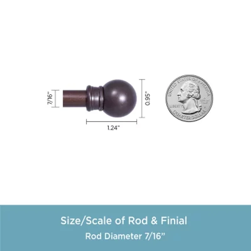 Kenney Fiona Cafe 7/16 Adjustable Curtain Rod
