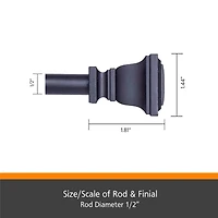 Kenney Tyler 1/2 Adjustable Curtain Rod