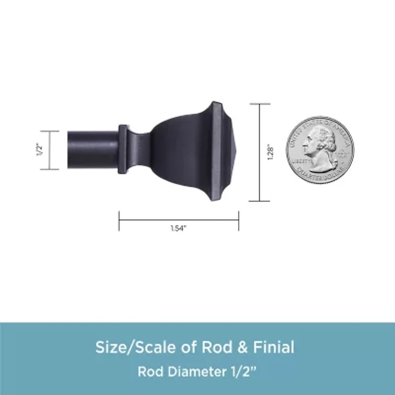Kenney Easton 1/2 IN Adjustable Curtain Rod