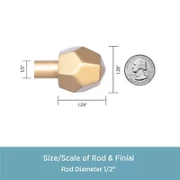 Kenney River 1/2 Adjustable Curtain Rod