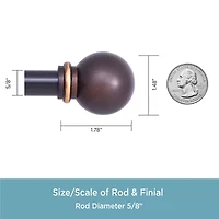 Kenney Chelsea 5/8 Adjustable Curtain Rod