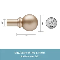 Kenney Chelsea 5/8 Adjustable Curtain Rod