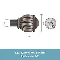 Kenney Beckett 5/8 Adjustable Curtain Rod