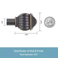 Kenney Beckett 5/8 Adjustable Curtain Rod