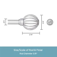 Kenney Jax 5/8 Adjustable Curtain Rod
