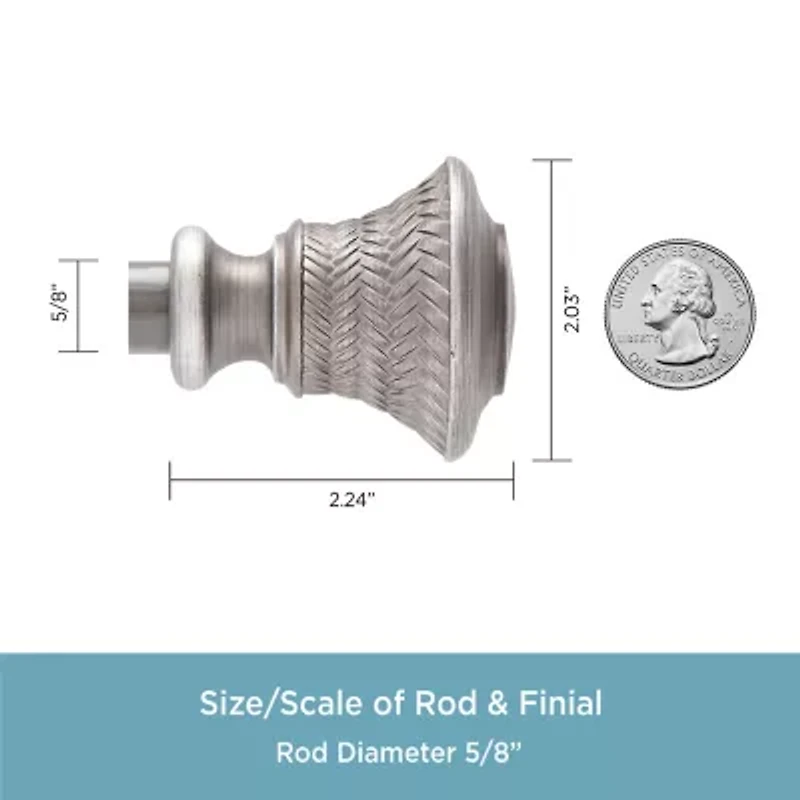 Kenney Tasha 5/8 IN Adjustable Curtain Rod