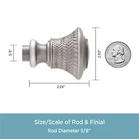 Kenney Tasha 5/8 IN Adjustable Curtain Rod