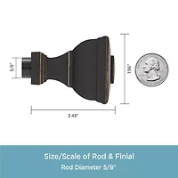 Kenney Mavis 5/8 IN Adjustable Curtain Rod