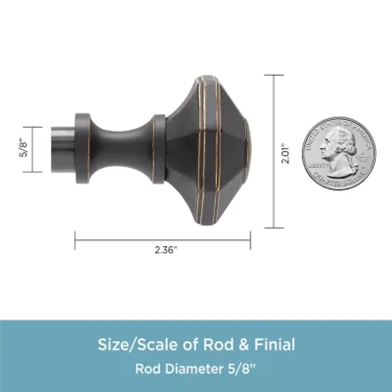 Kenney Sanders 5/8 IN Adjustable Curtain Rod