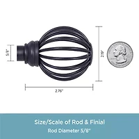 Kenney Jax 5/8 IN Adjustable Curtain Rod