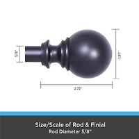 Kenney Carlin 5/8 Adjustable Curtain Rod