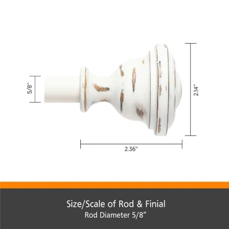 Kenney Belle 5/8 IN Adjustable Curtain Rod