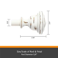 Kenney Belle 5/8 IN Adjustable Curtain Rod