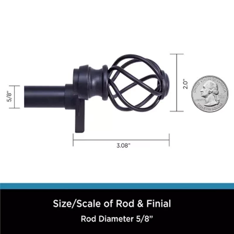 Kenney Tate 5/8 IN Adjustable Curtain Rod