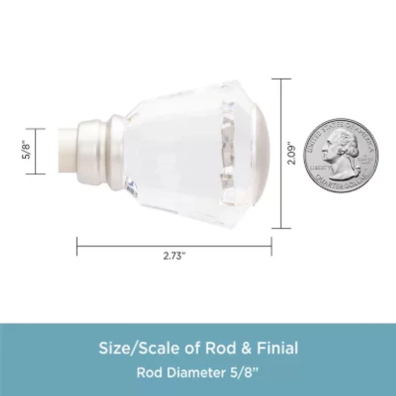 Kenney Cersei 5/8 IN Adjustable Curtain Rod