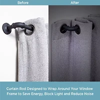 Kenney Bronn 3/4 IN Adjustable Curtain Rod