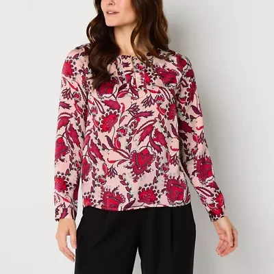Liz Claiborne Womens Long Sleeve Blouse