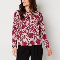 Liz Claiborne Womens Long Sleeve Blouse