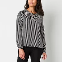 Liz Claiborne Womens Long Sleeve Blouse