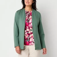 Liz Claiborne Womens Long Sleeve Open Front Cardigan