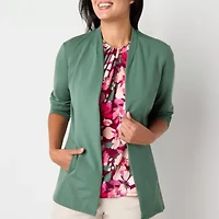 Liz Claiborne Womens Long Sleeve Open Front Cardigan