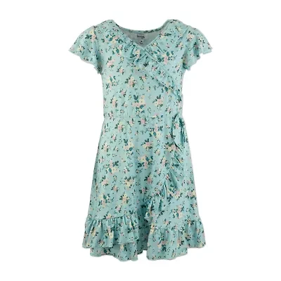 Speechless Big Kid Girls Short Sleeve Flutter A-Line Dress