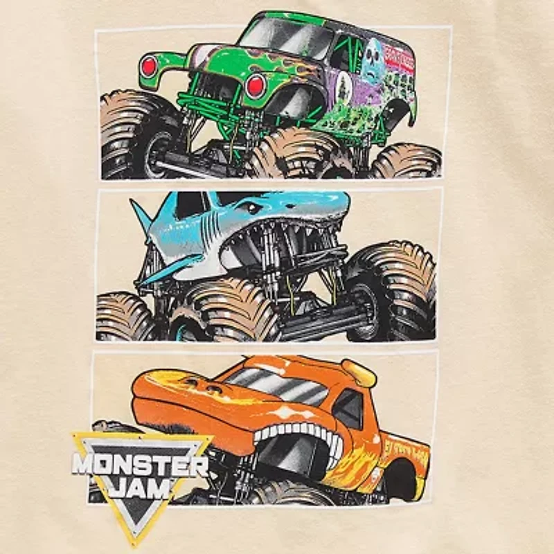 Hot Wheels Toddler Boys Crew Neck Short Sleeve Regular Fit Monster Jam Graphic T-Shirt