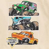 Hot Wheels Toddler Boys Crew Neck Short Sleeve Regular Fit Monster Jam Graphic T-Shirt