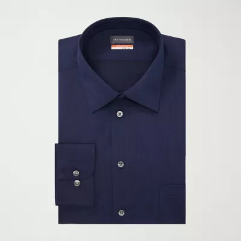 Van Heusen Big & Tall Mens Stain Shield Wrinkle Free Stretch Dress Shirt