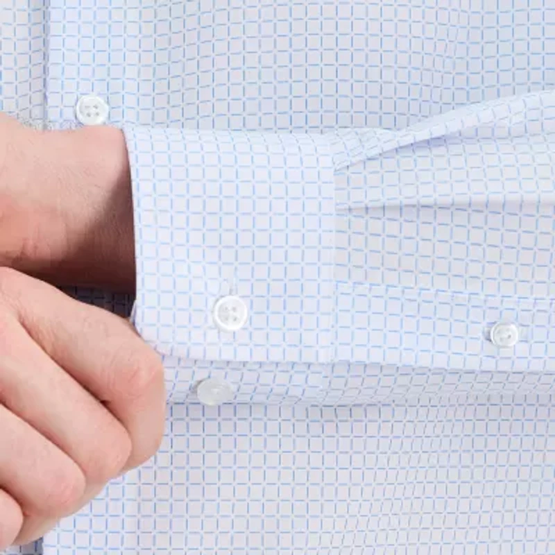 Haggar Smart Wash Mens Classic Fit Easy Care Long Sleeve Dress Shirt