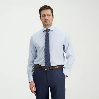 Haggar Smart Wash Mens Classic Fit Easy Care Long Sleeve Dress Shirt