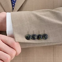 Haggar Smart Wash Mens Classic Fit Plaid Suit Jacket