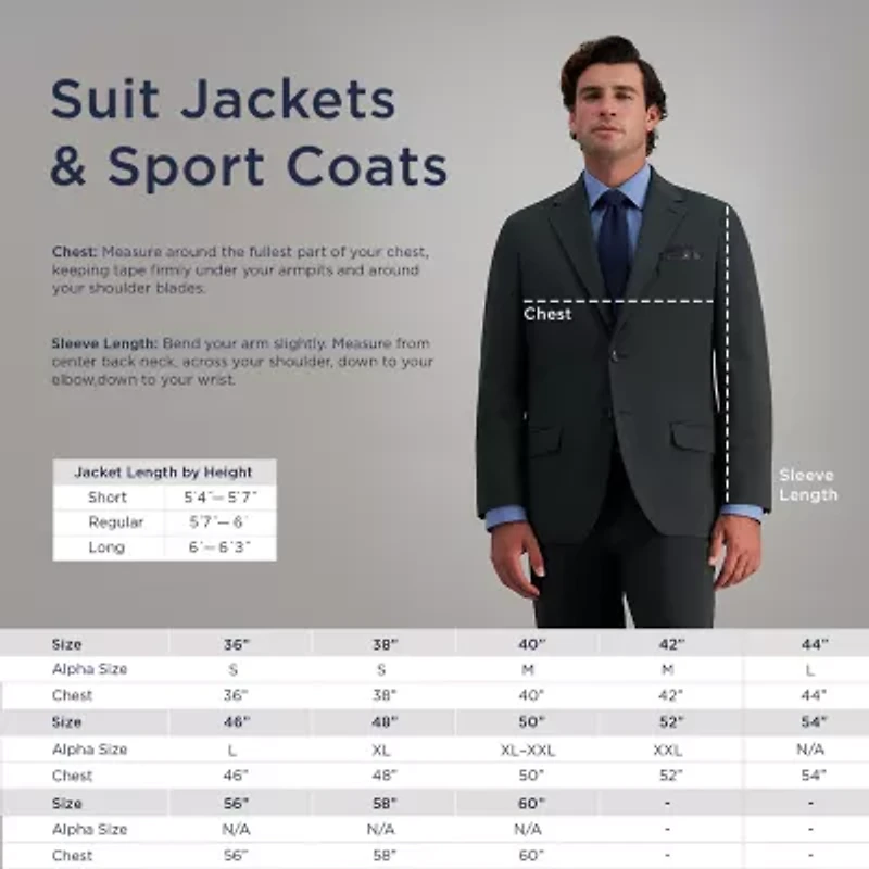 Haggar JMH Mens Classic Fit Striped Suit Jacket