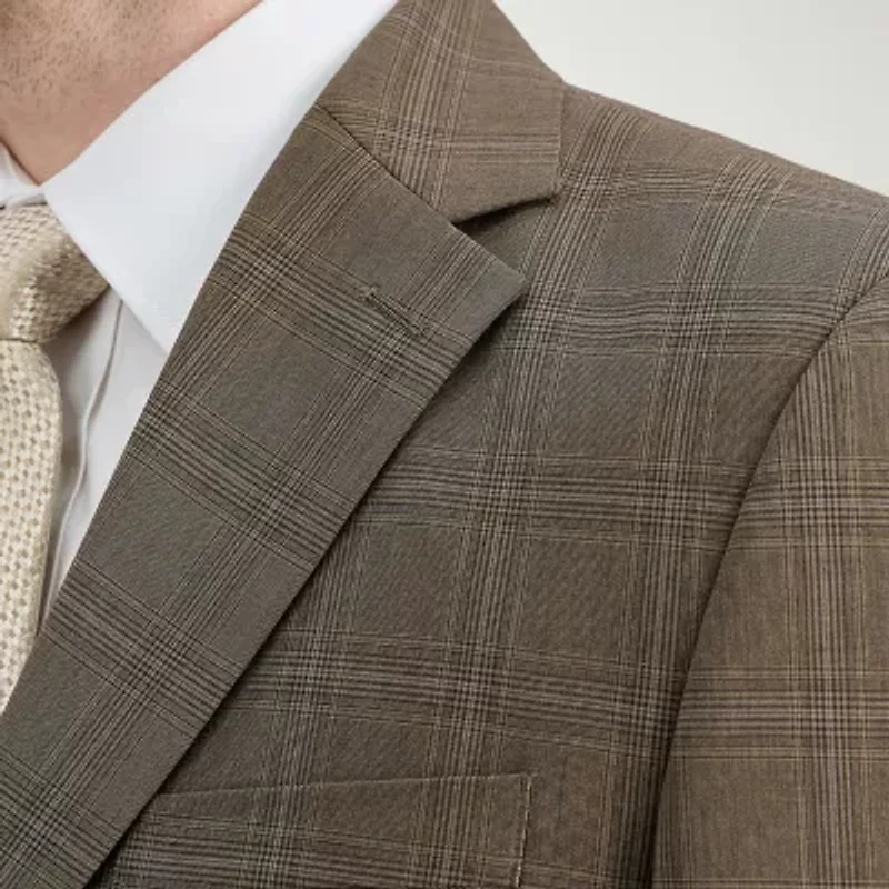Haggar JMH Mens Classic Fit Plaid Suit Jacket