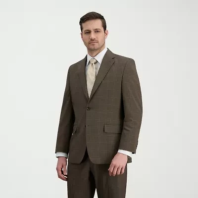 Haggar JMH Mens Classic Fit Plaid Suit Jacket