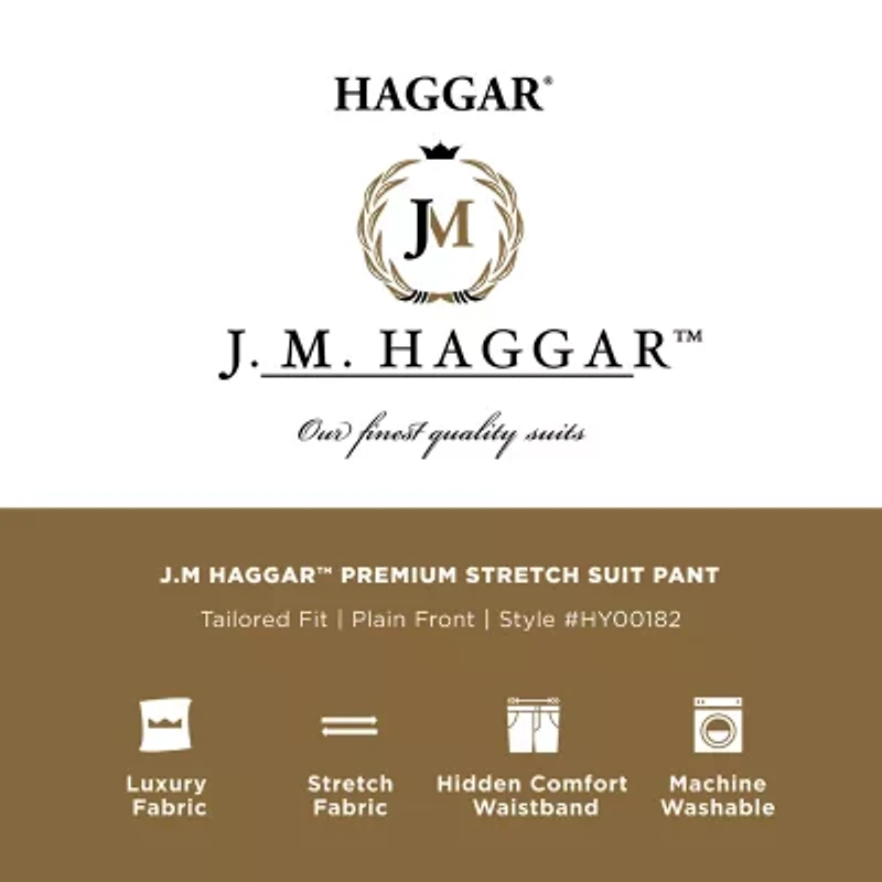 Haggar JMH Premium Stretch Mens Classic Fit Pleated Front Suit Pant
