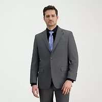 Haggar JMH Sharkskin Windowpane Mens Stretch Fabric Classic Fit Suit Jacket