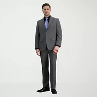 Haggar JMH Sharkskin Windowpane Mens Stretch Fabric Classic Fit Suit Jacket
