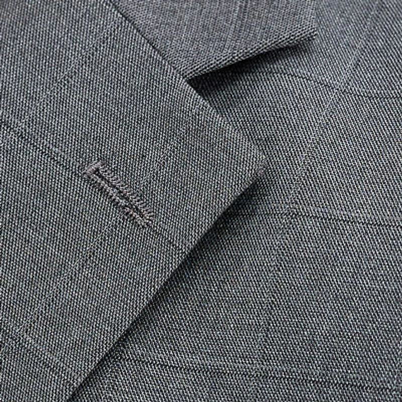 Haggar JMH Sharkskin Windowpane Mens Stretch Fabric Classic Fit Suit Jacket