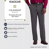 Haggar Mens Regular Fit Dress Flat Front Pant