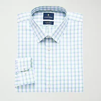 Stafford Smart Tech Big And Tall Mens Regular Fit Stretch Fabric Wrinkle Free Long Sleeve Dress Shirt