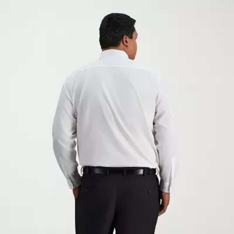 Haggar Big and Tall Mens Classic Fit Wrinkle Free Long Sleeve Dress Shirt