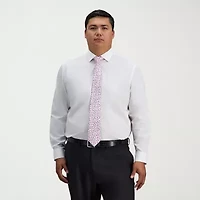 Haggar Big and Tall Mens Classic Fit Wrinkle Free Long Sleeve Dress Shirt