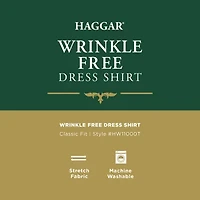 Haggar Big and Tall Mens Classic Fit Wrinkle Free Long Sleeve Dress Shirt