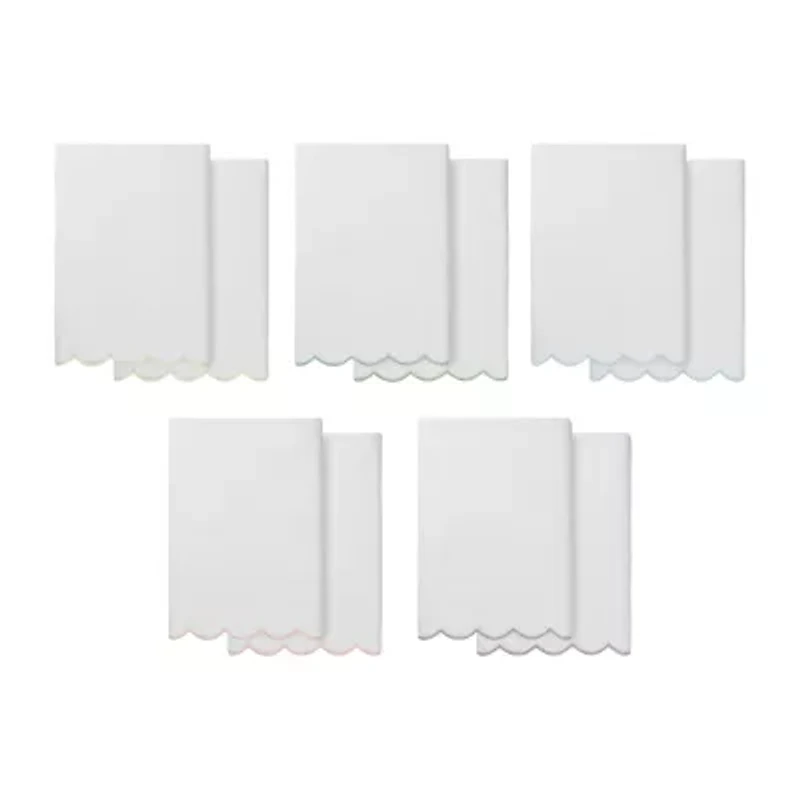 Linum Home Textiles Adornia Scallop 2-pc. Quick Dry Bath Towel Set