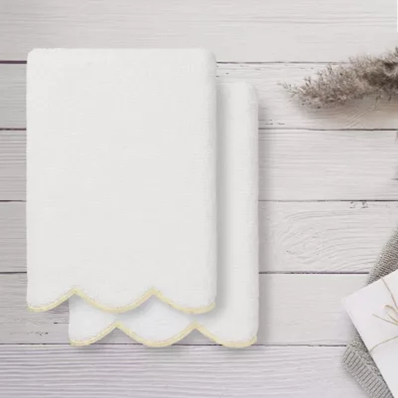 Linum Home Textiles Adornia Scallop 2-pc. Hand Towel