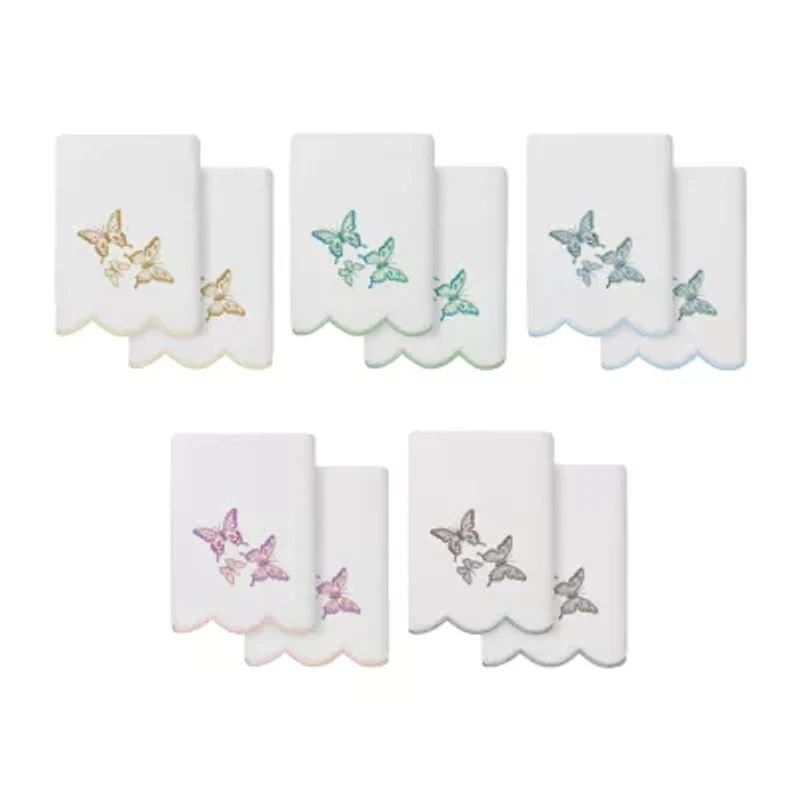 Linum Home Textiles Britney Scallop 2-pc. Embellished Hand Towel